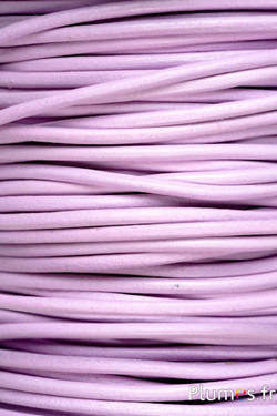 Leren veter - dikte 2 mm - lila